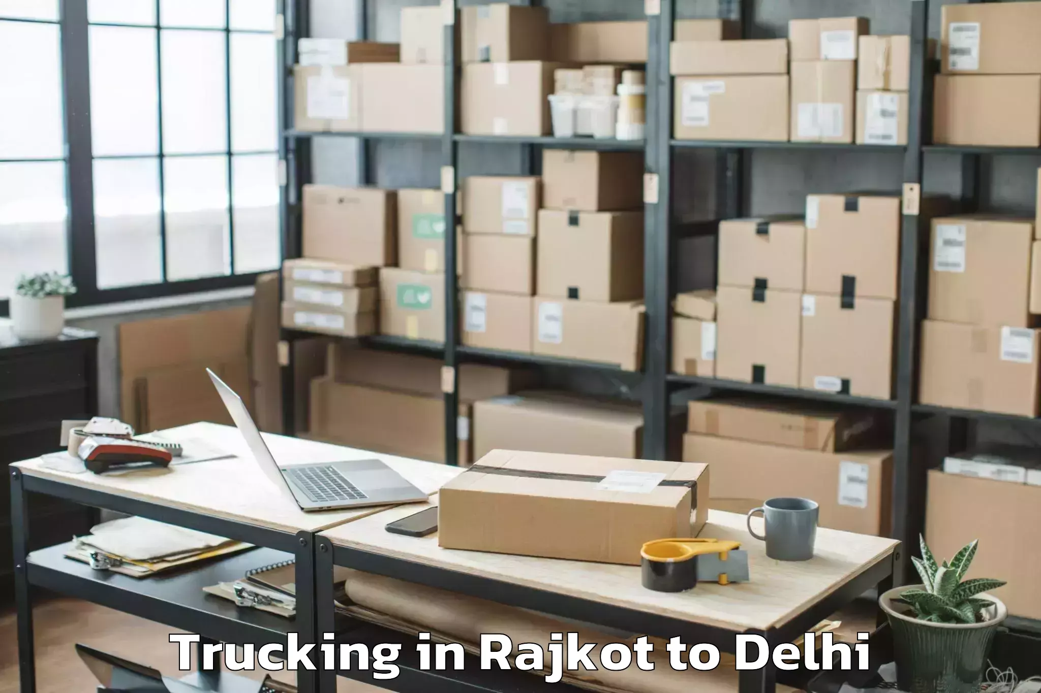 Leading Rajkot to Unity One Mall Cbd Shahdara Trucking Provider